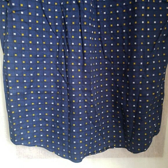 Chaps Ralph Lauen Mens Shirt Size Med Short Sleeve Button Up Blue 100% Cotton - Picture 9 of 13